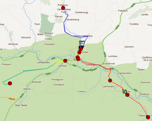 50 miles b-bug track from Priory Mill Campsite